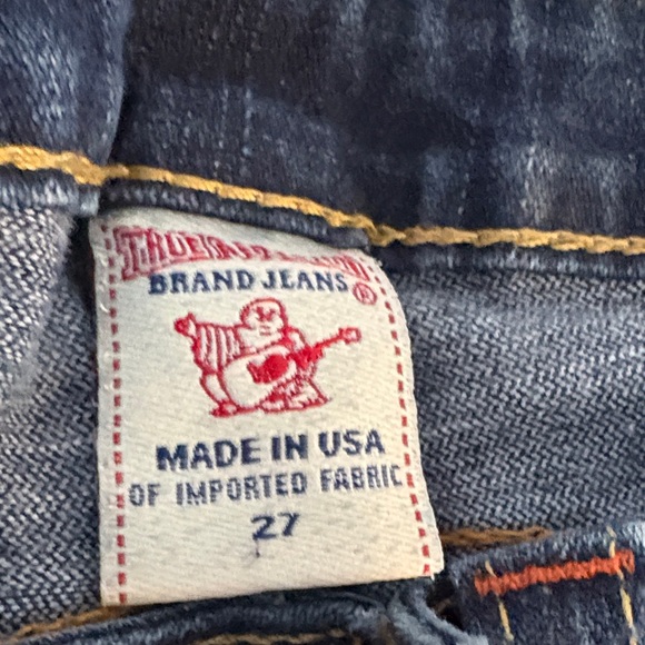 True Religion LIZZY  Denim Capris with Stitch Detail - Picture 2 of 3